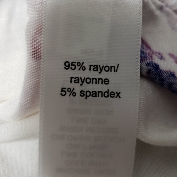 NWOT Maurices 24/7 Floral Lace-up Back Baseball Tee - Picture 7 of 9